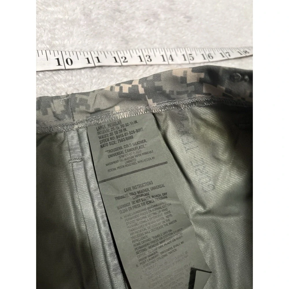 US Army Cold‎ Weather Trousers – Waterproof Gore-Tex Winter Pants Large 35-39in - Picture 9 of 10